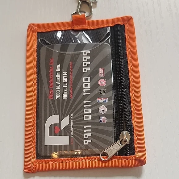 NFL Team Lanyard/Denver Broncos and Card Holder - Blue and Orange - Picture 4 of 5